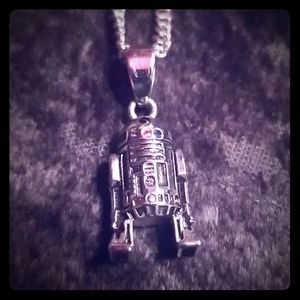Beep boop beep   Stainless steel R2-D2 necklace